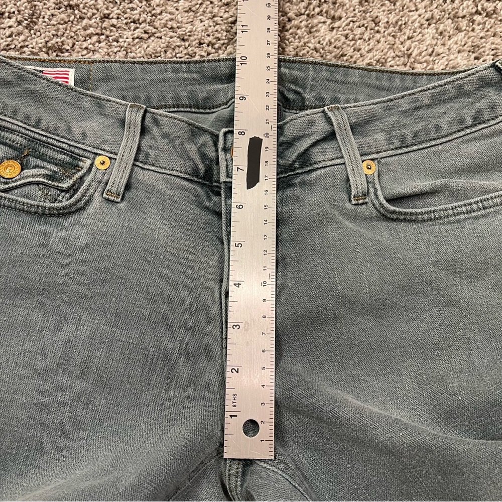 True Religion Becky Bootcut Flare Jeans Greenish Wash Size 30 Made in USA - Picture 12 of 14
